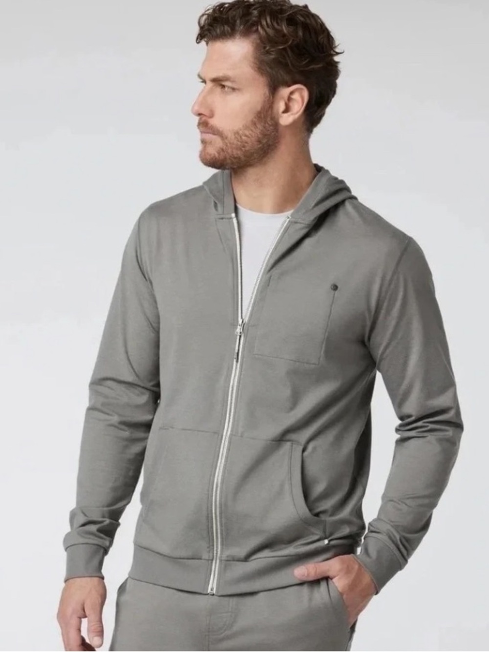 Vuori Coronado Hoodie Zip Hoodie Gray S